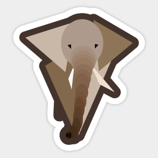 Geometric Elephant Sticker